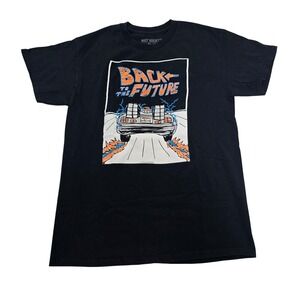 Back to the Future Outatime DeLorean Riot Society Black T-Shirt Size M Excellent